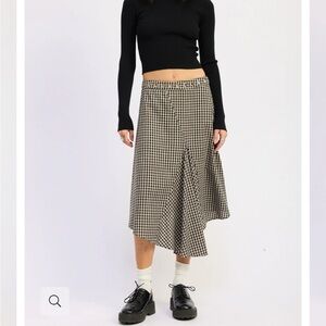 DNA Gingham Midi Skirt